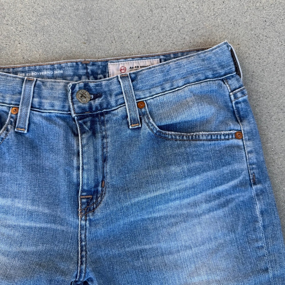 AG Adriano Goldschmied The Ex-Boyfriend Slim Distressed Blue‎ Jeans 26R - Picture 4 of 13